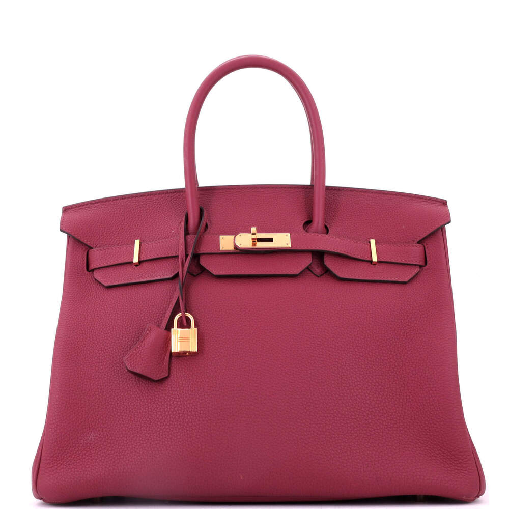 Hermes Birkin 35 Red Togo with Gold Hardware
